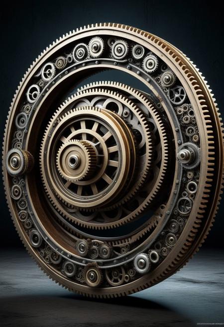 SFW,PG,        Deep in an abandoned dimension, an ancient machine whirs, yet no one built it. It was always there, a self-creating paradox. The Ouroboros Engine is a mechanical serpent swallowing its own tail—except the tail is a series of interlocking gears that endlessly form from the void as the mouth consumes them. Its body is not metal, not organic, but something in-between—shifting textures that make no sense. The deeper you stare, the more your perception warps: gears turning in directions that shouldn’t be possible, cogs that pass through each other like ghosts yet produce real motion. At its core, a floating sphere of pure concept—a gear that does not turn, yet powers all motion in the universe. Who built it? Or is it building itself, rewriting history with every revolution?