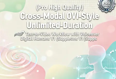 (Pro High Quality) Cross-Modal OVI-Style Unlimited-Duration Text-to-Video Workflow with Voiceover Digital Humans V1 (Supports Chinese)