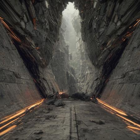 stretch, Sharp image, 4k, 8k, Detailed and Intricate, Cinematic, Dynamic Lighting, 
OverallDetail,  ultra detailed, ultra resolution, vault, no people, fully generated, amazing, beautiful, highest quality, detailed technology, machinery, futuristic, perfect, 4k definition, 2 images mirroring each other, multi-colored, inside a crashing UFO