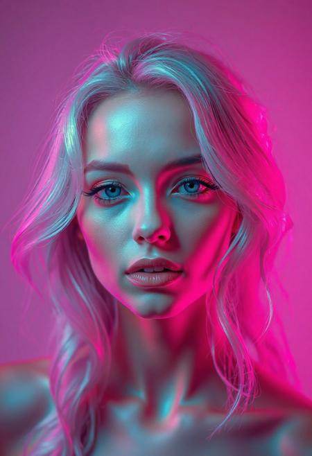 high quality design aesthetics, synth pop, detailed, pop album cover, beautiful young white woman, artist name "Musaic", album title "Free"