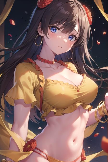 matahari, <lyco:matahari-lyco-nochekaiser:1>,
mata hari, blue eyes, brown hair, hair flower, hair ornament, long hair,
BREAK bridal garter, crop top, dancer, earrings, flower, frills, hoop earrings, jewelry, midriff, navel, orange panties, orange shirt, panties, red flower, revealing clothes, shawl, shirt, short sleeves, underwear,
BREAK looking at viewer,
BREAK outdoors,
BREAK <lyco:GoodHands-beta2:1>, (masterpiece:1.2), best quality, high resolution, unity 8k wallpaper, (illustration:0.8), (beautiful detailed eyes:1.6), extremely detailed face, perfect lighting, extremely detailed CG, (perfect hands, perfect anatomy),