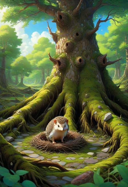 anime artwork anime artwork  a wanderer between worlds in flowing clothes, (epic landscape:1.5),  (style Super Deformed drawing), (style Super Deformed painting),best quality, masterpiece, extremely detailed,  professional  art,  professional painting, an extremely delicate and beautiful, dynamic,  great lighting, perfect shading, professional shading, depth of field,   side soft light, elegant, gorgeous, highly detailed,   full shot, uncropped,   pure genious, absolutely perfect,  highly detailed, breathtaking,
Peat bog with stunted birch growth, hedgehog nest under roots, roman mosaic floor fragments,green woodpecker drumming rotten wood .
<lora:psychedelic_trip:0.7> psychedelic trip,
<lora:EldritchRomanceIllustration1.3.1:0.5>,
<lora:- SDXL - vanta-black_contrast_V3.0:0.2>,
<lora:add-detail-xl:1>,
<lora:detailed_notrigger:1>,, anime style, key visual, vibrant, studio anime,  highly detailed . anime style, key visual, vibrant, studio anime,  highly detailed