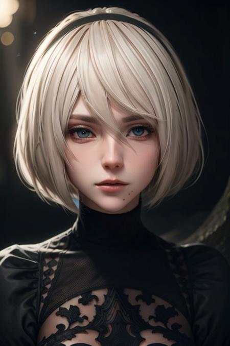 A stunning intricate full color portrait, wearing a black turtleneck, epic character composition, white hair, alessio albi, nina masic, sharp focus, natural lighting, subsurface scattering, f2, 35mm,