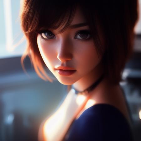 sexy cute brunette, 3D, 3d art, 4k, 8 k artistic photography, award-winning photograph, trending on Artstation, Beautiful, 8k resolution, insanely detailed, Intricate, Behance, Cinematic, dramatic atmosphere, cinematic lighting, digital art, dramatic angle, Dramatic light by denis villeneuve, [mix style "pixar and artgerm and dreams work"], Elegant, ethereal lighting, octane render, dynamic lighting, digital painting, extreme plus resolution, fake detail, full image, full of details, global illumination, golden ratio, golden warm light, high contrast, high detail, high res, highly detailed, hyper detailed, intricate details, Masterpiece, perfect composition, photorealistic concept art, Professional, ray tracing, rich deep colors, Saturated, sharp focus, sharp lighting, soft natural volumetric cinematic perfect light, studio photo, studio quality, Stylize, super detail, Symmetry, trending on pixiv fanbox, ultra detail, ultra detailed, unreal engine 5, volumetric lighting