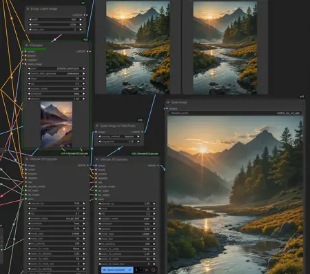 Post-Maker. ComfyUI 3-pass workflow.