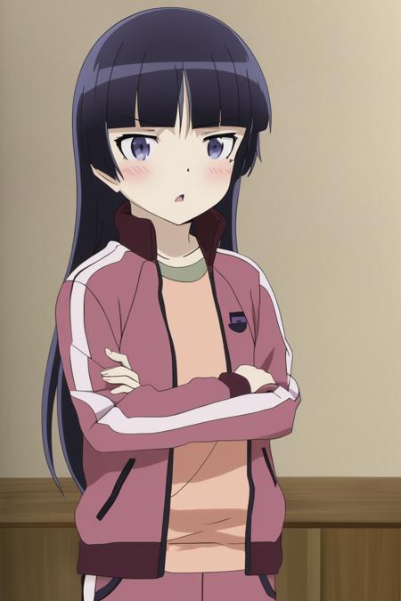 <lora:Oreimo_gokou ruri:0.7> gokou ruri, sports suit, 8k, masterpiece, absurdres, anime,