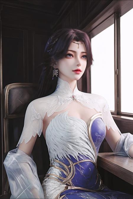 <lora:koreanDollLikeness:0.3> ,1girl, solo,mix4,(8k, RAW photo, best quality, masterpiece:1.2), <lora:yunxi_v2:0.7>,upper body, Sit on the chair,full body,