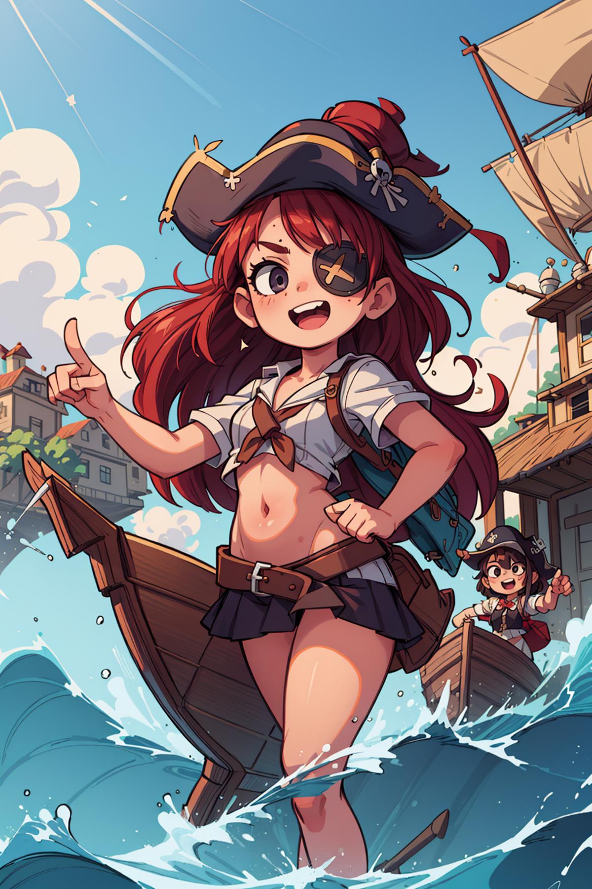 anime pirate girl wallpaper