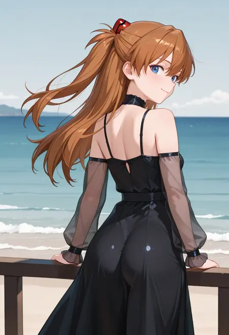 Black Off-Shoulder Satin Dress (IL)