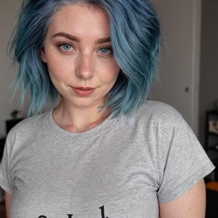 cg_vixenp, blue hair, gray eyes