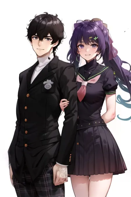 Ren Amamiya x Mei Raiden (Persona x Houkai Gakuen)