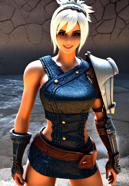 sfw, <lora:riven:0.8>, riven, 1girl, solo, smile,, (masterpiece, best quality, absurdres, detailed, ultra-detailed:1.3), hot