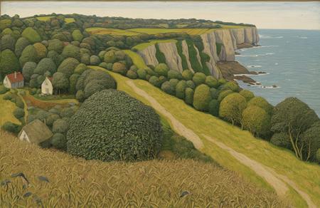 style of Henry Moret, farm ,coppice ,clump ,hedgerow,parcel ,arboretum , Cliff/Bluff ,
