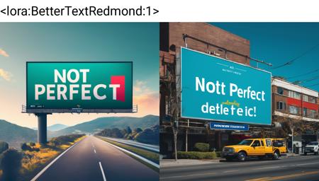 BetterText.Redmond - Improving Text on SDXL Concept LORA - v1.0 