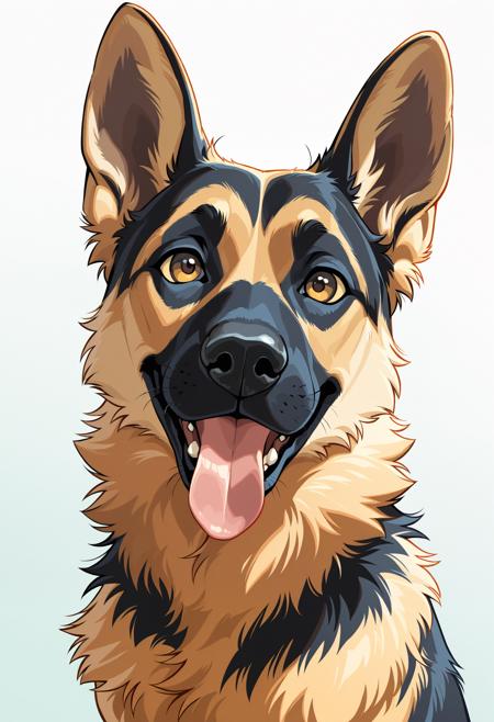 Illustrious Animals - German Shepherd Dog illust