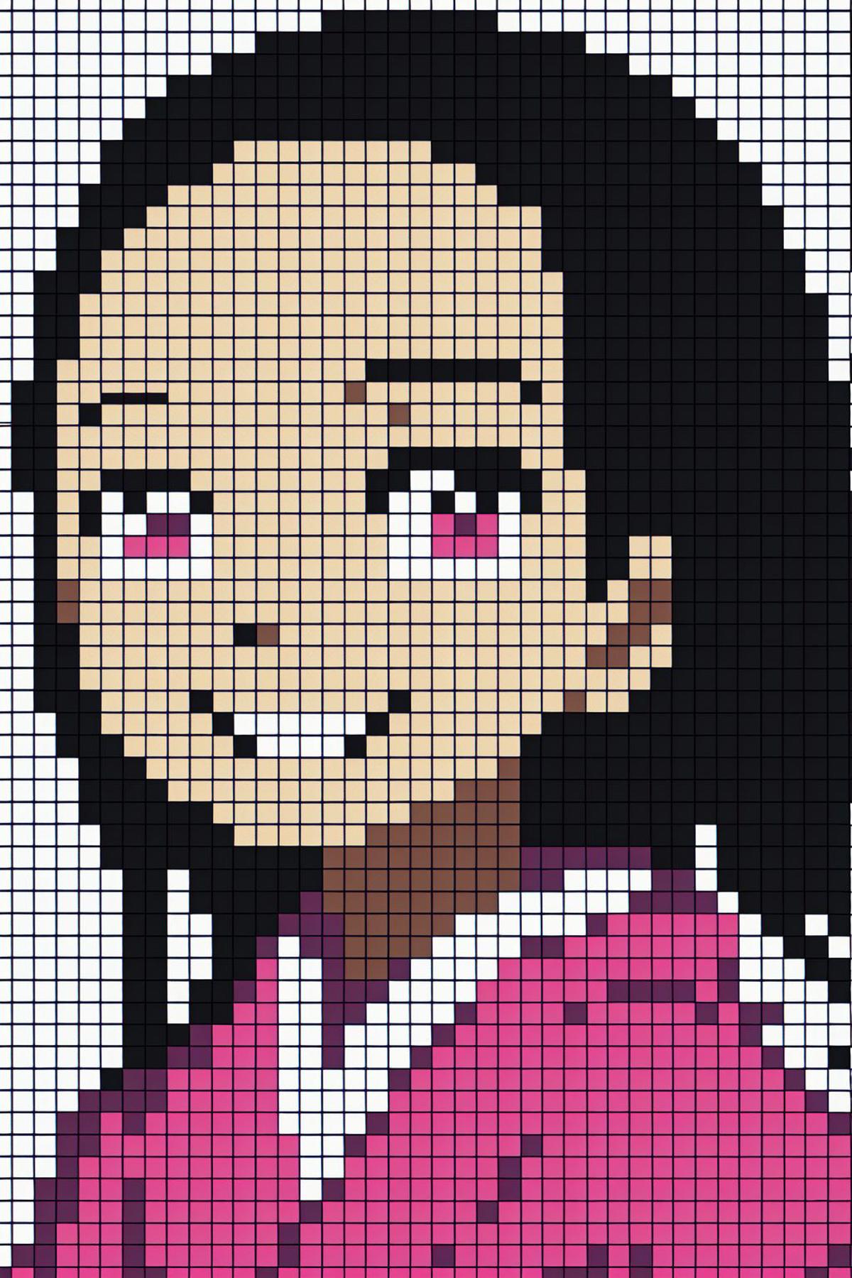 Anime pixel art grid - lomielite