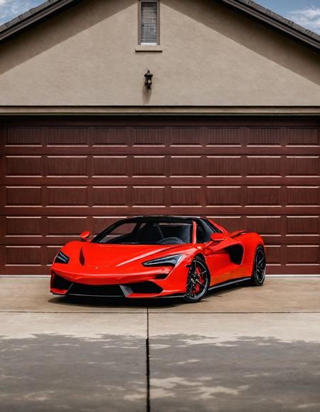 <lora:R0k00M0t0rV3h1c13HD:1>,r0k00m0t0rv3h1c13hd,r0k00bstr0cthd,car,super car,sports car,, a red sports car parked in front of a garage door with a car in the background and a man in the garage [2]