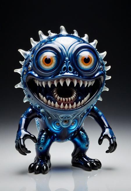 masterpiece,ultra-high resolution,incredible composition,extremely detailed, murano_glass_style
monster  with googly eyes, sharp teeth, rage extraterrestrial inside it, in space. made of enchanted  Macabre made out of murano_glass_style