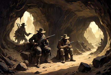 bandit gunslingers hiding in cave shadows, reeking of sulfur and brimstone, "Shadows of Brimstone" art style, landscape orientation<lora:xl_more_art-full_v1:0.5>
"city of delights"