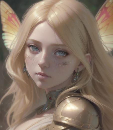 1girl, hair blonde, 8K, HD, realistic, wing butterflies on her face. beautiful highly detailed face. painting by artgerm and greg rutkowski and alphonse mucha, realistic, HD, 8k, dress white, 1980s, beauty face, armor gold, skirt red, ((realism)), extremely high quality RAW photograph, ultra detailed photograph, sharp focus, high resolution, (detailed skin:1,3),high quality, film grain, Fujifilm XT3,Highly Detailed, movie, (Cinematic Photo:1.3) of (Realistic:1.3),(Disgusting:1.3) Photorealism, (Magical Photo:1.3) of (Realistic:1.3), Crystalcore, Bejeweled, ethereal, hyperdetailed fantasy character, Dreamlike, Ethereal Fantasy, Realistic, Fiction, Full-HD, HD, 8K, Soft Lighting, Beautiful Lighting,Highly Detailed,Highly Detailed,(Photorealism:1.3), (1girl:0.999), (blonde_hair:0.790), (eyelashes:0.609), (face:0.631)