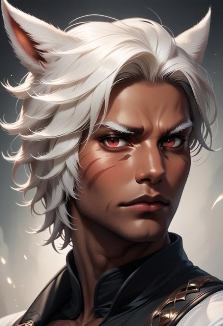Final Fantasy XIV Male Miqo'te Pony V1