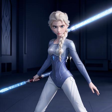The blades of Elsa's two red lightsabers glimmered with ultra-sharp precision, its 8K resolution showcasing the tiniest details that would be invisible to the naked eye. The negative space around her was just as captivating; intricate lines etched into the sleek surfaces of the starship's floors added depth and texture to the scene.
Elsa herself stood proudly in this futuristic setting, clad in a skimpy blue and white leather armor that highlighted every curve of her body. Her eyes blazed with intense focus as she held onto her weapon, poised to strike at any given moment. Bright lights illuminated the area around her, casting shadows across the walls and adding to the surreal atmosphere.
In this world where science fiction meets high definition technology, Elsa moved effortlessly, her movements graceful and precise. It was clear that both her skills and her equipment were truly next level, leaving no doubt that she was one of the most formidable forces in the galaxy.
<lora:weight_slider_v2:-1.3> <lora:elsa-frzn-v1.1:1> elsa-frzn, elsa \(frozen\), blue eyes, 1girl, long hair, solo, single braid, hair over shoulder, looking at viewer <lora:photorealistic_portrait:3> photorealistic portrait