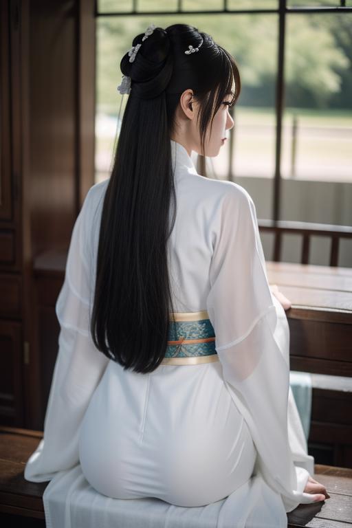 一件简单的白色汉服 a simple white hanfu image by Thxx