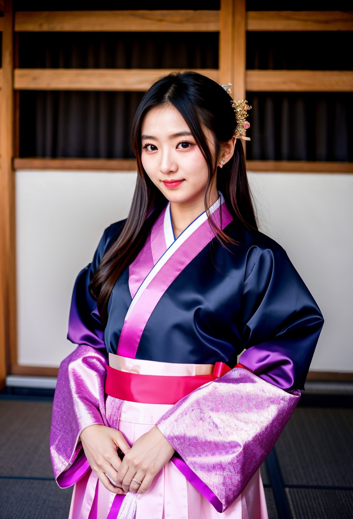 photo of a beautiful japanese kpop idol in a hanbok sony a7r