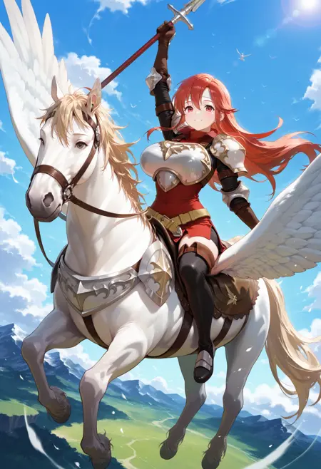 Pegasus knight / ペガサスナイト (Fire Emblem) Pony/Flux/IL/NAI
