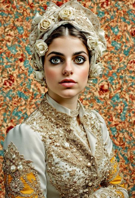 ,Persian girl,photography in the style of detailed hyperrealism ,candid 35mm shot ,
multi exposure , wide shot, award winning,
distortion, perfectly focused,dof,one color background,creature,
Michael Hussar,Peter Max,
<lora:add-detail-xl:1>   <lora:- SDXL - creepy_n_freaks_V1.0:0.8>