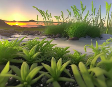 kkw-el-grass beautiful landscape at sunset