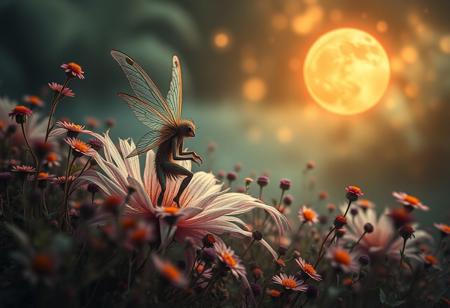 the flower find,surreal pixie horror, narrative weaving,Captivating narrative, epic fantasy, distorted reality, intricate relationships