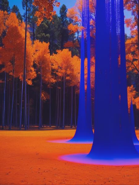 <lyco:YvesKlein:1.0> Patrick clair westworld opening title video style scene Utopia High technologycall in shades of yves klein blue, wisdom, silence, melancholy, volumetric light, slight spots of orange haze, hasselblad 80mm lens f4 photograph by annie liebovitz and patrick clair