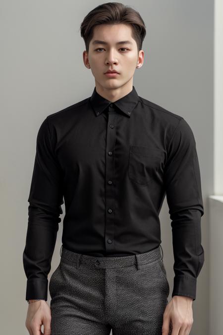 wearing black fit shirt, (absurdres, highres, ultra detailed),((masterpiece)), ((best quality:1.1)), High Resolution, 8k,1boy, best quality, masterpiece, (photorealistic:1.4), 4k, high quality, masterpiece, best quality, highres, dynamic poses, realistic, edward candra, mature male, looking at viewer <lora:detailed_eye:0.2> <lora:skinny_new_skin:0.2> <lora:edward-candra-v2-07:1>