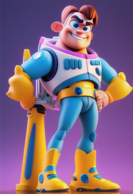 <niji-se-3d>, Buzz Lightyear, front view, full body, best quality