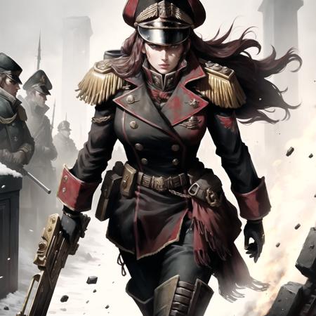 warhammer 40k commissar, woman,
<lora:warhammer 40k commissar:1>