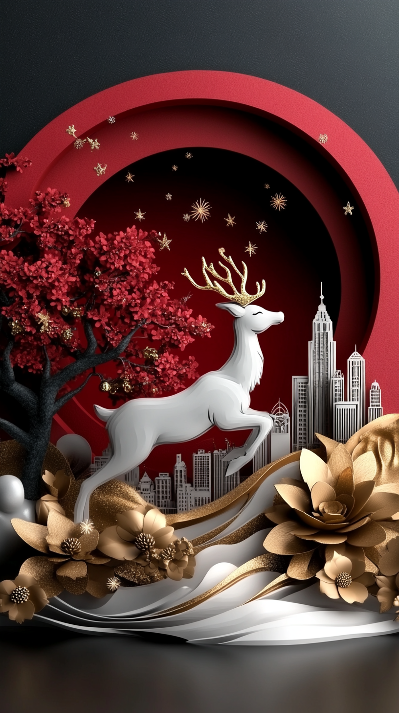 ethanar._A_cute_red_paper-cut_style_Christmas_card_with_a_cit_8ec81f0f-3cb2-4885-875b-6bb3dba61eed_3.png