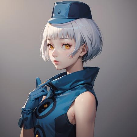 (masterpiece, best quality:1.2), <lyco:persona3_elizabeth-10:1.0>, cowboy shot, solo, 1girl, elizabeth, expressionless, closed mouth, looking at viewer, hat, sleeveless dress, (gloves:1.1)