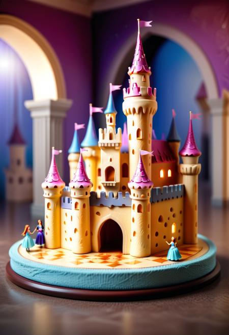 A  Princesses magic castle chees diorama Luxury style life background, close-up shot,  high budgeted Advertising poster of high quality and detail,.