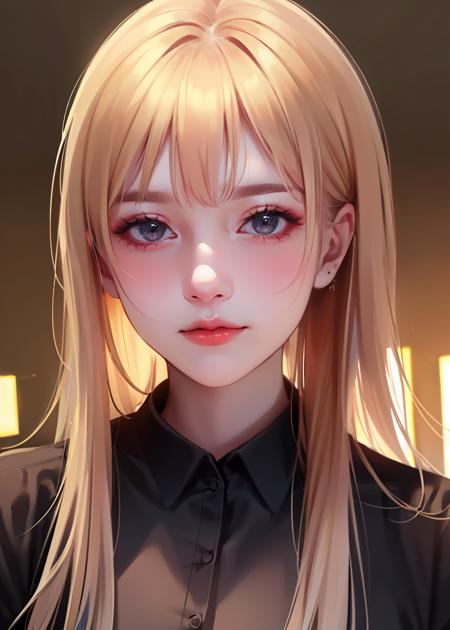 (8k, RAW photo, best quality, masterpiece:1.2), (realistic, photo-realistic:1.37), 1girl, professional lighting, radiosity, physically-based rendering, looking at the viewer, closed mouth, solo, golden hair, <lora:coco_style_1-000015:0.5>