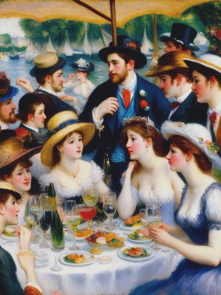 <lyco:Pierre-AugusteRenoir:1.0> Luncheon of the Boating Party by Pierre-Auguste Renoir