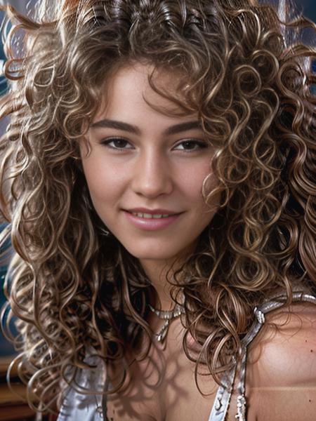 pornstar, DL, curly long hair, smiling, staring at the camera, photography, trending on artstation, sharp focus, studio photo, intricate details, highly detailed, front face, by greg rutkowski <lora:DL:0.9> <lora:add_detail:1>