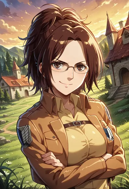 Hange Zoe (Attack on Titan) Illust