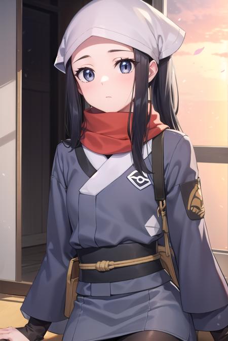 pokemonakari, <lora:pokemonakari-lora-nochekaiser:1>,
pokemonakari, black hair, (grey eyes:1.5), long hair, ponytail, sidelocks, (small breasts:1.2),
BREAK black pantyhose, black undershirt, brown footwear, head scarf, jacket, loose socks, pantyhose, red scarf, sash, scarf, shoes, socks, white headwear, white pantyhose,
BREAK looking at viewer, (full body:1.2), upper body,
BREAK outdoors, city, sky,
BREAK <lyco:GoodHands-beta2:1>, (masterpiece:1.2), best quality, high resolution, unity 8k wallpaper, (illustration:0.8), (beautiful detailed eyes:1.6), extremely detailed face, perfect lighting, extremely detailed CG, (perfect hands, perfect anatomy),