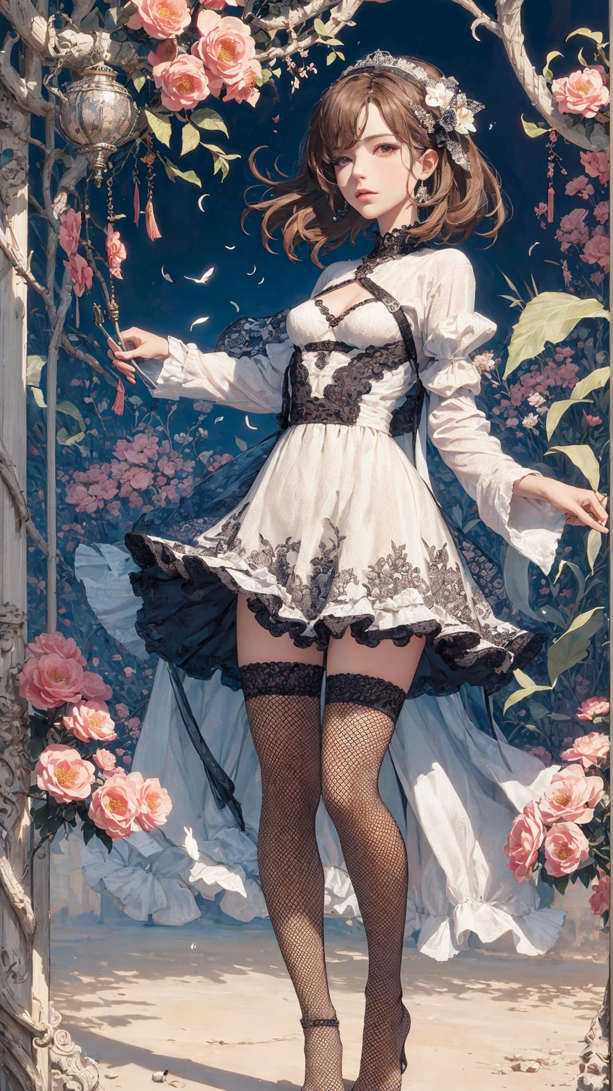 tutu's HiSilk (Half-leg small mesh fishnet stockings thighhighs)/图图的嗨丝（半腿小网眼渔网袜） image by tututututuz