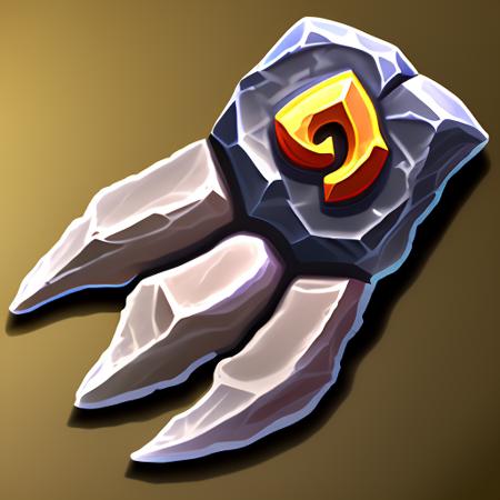 best quality, masterpiece, very high resolution, highly detailed, stone club, stylized game icon