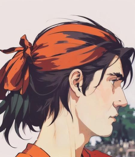 (standing:1.5) , [art by Shigenori Soejima:art by Krenz Cushart:7], digital art, behance, baris_manco, Playing in a band, Rainbow Low bun hairstyle, Tribal Tattoos, Scars, Buttons, Smoky Conditions, Rough sketch, Gel lighting,  <lora:baris_manco-000007:0.9>, (Studio ghibli style, Art by Hayao Miyazaki:1.2), Anime Style, Manga Style, Hand drawn, cinematic, Sharp focus, humorous illustration, big depth of field, Masterpiece, concept art, trending on artstation, Vivid colors, Simplified style, trending on ArtStation, trending on CGSociety, Intricate, Vibrant colors, Soft Shading, Simplistic Features, Sharp Angles, Playful