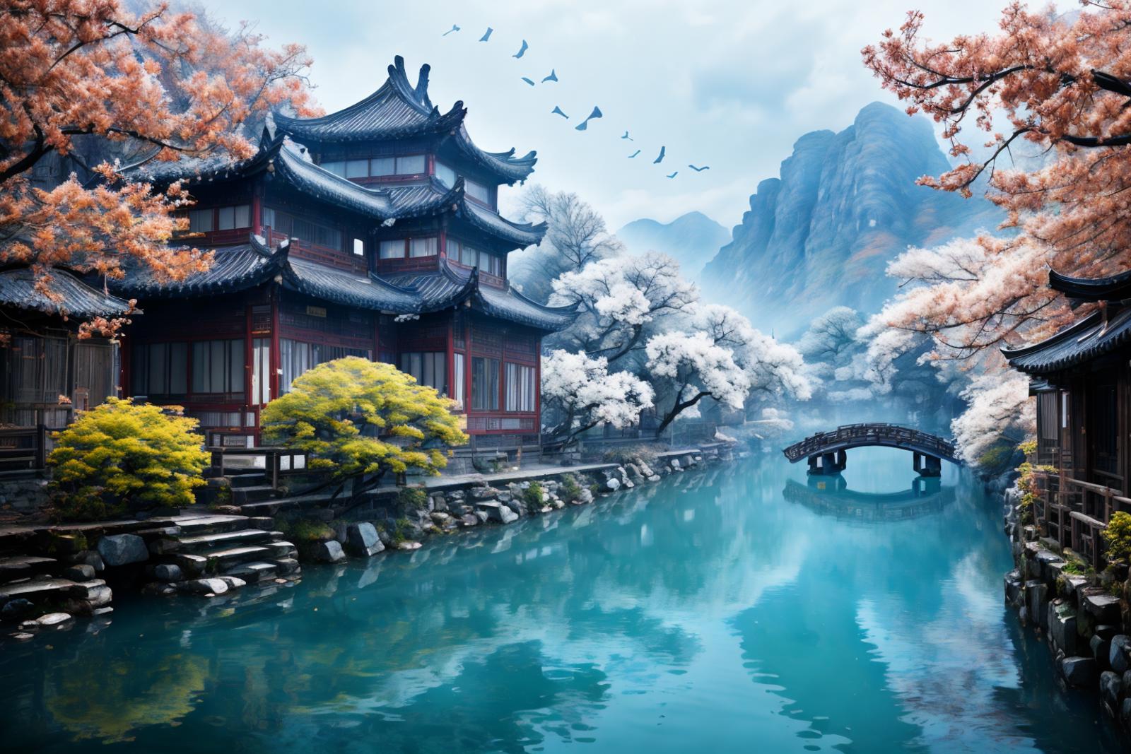 绪儿-水乡场景 Water town scene image by Darknoice