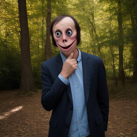 outdoor, day, scenery, trees, Raw photo, headshot, man with m0m0 face, short hair, suit <lora:m0m0-000030:1> 8k uhd, dslr, soft lighting, high quality, film grain, Fujifilm XT3, simple background