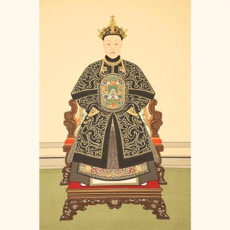 Chinese Art of Qing Dynasty court portrait painting style Flux V2.0